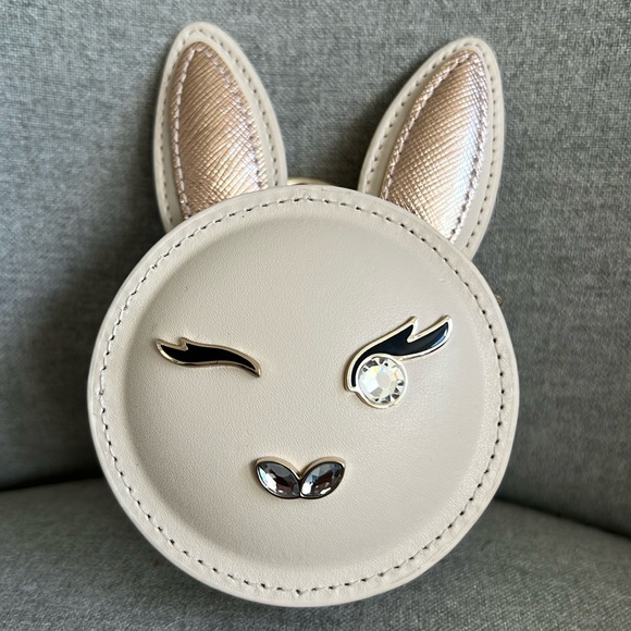 Kate Spade Bunny Coin Purse Keychain - Picture 1 of 4